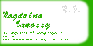 magdolna vamossy business card